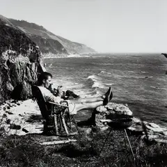 Hunter S. Thompson, Self Portrait, Big Sur, circa 1960s, Gelatin silver print, printed later, mounted