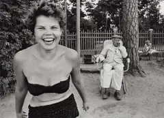 Bikini, Moscow by William Klein, 1959, Gelatin silver print, printed later, sold Nov 2024