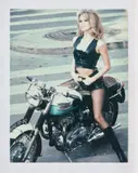 Ellen von Unwerth, Hell’s Angel, Claudia Schiffer, Los Angeles, 1992, Unique Polaroid Type 100 print