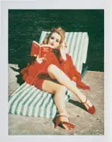 Ellen von Unwerth, Lady in Red, Karen Mulder, Cannes, 1991, Unique Polaroid Type 100 print