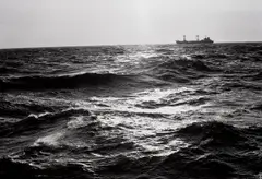Freighter, Monte Carlo by Helmut Newton, 1992, Gelatin silver print, mounted, sold Nov 2024