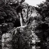 Helmut Newton, Colosso dell'Appennino, Florence, 1996, Gelatin silver print, mounted