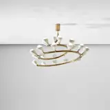 Gino Sarfatti, Rare ceiling light, circa 1948, Brass, painted aluminium