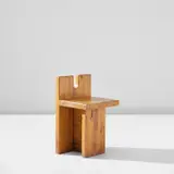 Lina Bo Bardi, Chair, designed for the SESC-Pompéia Center, São Paulo, circa 1980, Pine