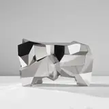 Mattia Bonetti, 'Polyhedral' chest of drawers, 2004, Stainless steel-covered wood