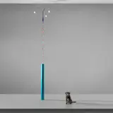Shiro Kuramata, Unique monumental floor lamp, from Oblomov restaurant, Fukuoka, Japan, 1989, Acrylic resin, anodised aluminium, synthetic roses