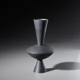 Hans Coper, 'Digswell' composite form, circa 1968, Stoneware, black glaze over an incised body