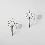 André Dubreuil, Pair of 'Soleil' wall-mounted candle holders
