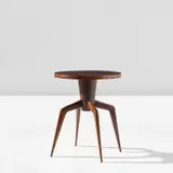 Side table by Gio Ponti, circa 1950, East Indian rosewood, East Indian rosewood-veneered wood, beech, sold May 2024