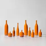 Jacques Ruelland and Dani Ruelland, Group of eight vases from the 'Bouteilles' series and two vases from the 'Boules' series, circa 1960, Glazed earthenware