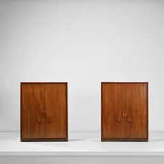 Ico Parisi, Pair of rare wardrobes, circa 1962, East Indian rosewood-veneered wood