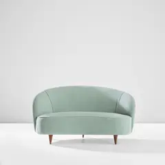 Two-seater sofa by Gio Ponti, circa 1936, Fabric, beech, sold May 2024