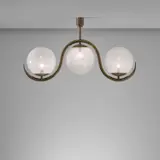 Carlo Scarpa, Rare chandelier, circa 1935, Reticello glass, copper