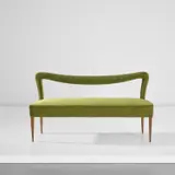 Carlo Enrico Rava, Sofa, circa 1949, Sapele mahogany, fabric