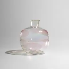 Vittorio Donà, Large 'Mugnoni' vase, circa 1934, Clear and a mugnoni coloured iridato glass