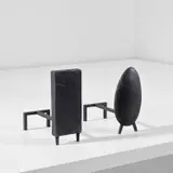 Elizabeth Garouste and Mattia Bonetti, Pair of 'Abstract' andirons