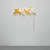 Unique wall light by Angelo Lelii, circa 1952, Painted brass, enamelled brass, brass, sold Nov 2024