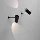 Serge Mouille, Pair of 'Tuyau' wall lights, circa 1955, Painted aluminium, painted steel, brass