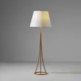 Peder Moos, 'Debut' floor lamp, circa 1953, Brazilian rosewood, boxwood, paper shade