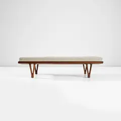 Helge Vestergaard Jensen, Bench, 1950s, Brazilian rosewood, fabric