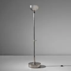 Maison Desny, Adjustable floor lamp, circa 1930, Nickel-plated brass, glass