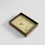 Rose Adler, Letter tray, circa 1930, Macassar ebony-veneered wood, shagreen, rose quartz