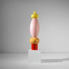 Ettore Sottsass, 'Burma' totem, designed 1964, produced circa 1994, Glazed ceramic, laminated wood