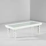 Gio Ponti, Rare low table, circa 1930, Painted wood, glass