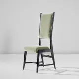 Gio Ponti, Unique chair, from the Dulciora offices, Milan, circa 1950, Painted wood, fabric