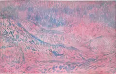 Theodore Ereira-Guyer, Somewhere in Africa (mountains), 2018, etching on paper laid down on linen
