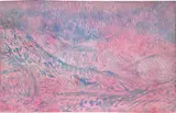 Theodore Ereira-Guyer, Somewhere in Africa (mountains), 2018, etching on paper laid down on linen