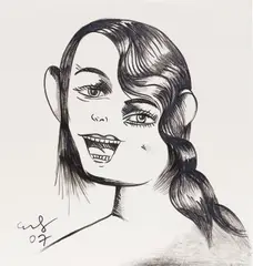 George Condo, Untitled, 2007, ink on paper