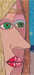 Brian Calvin, Untited, 2018, ink, graphite and pastel on card