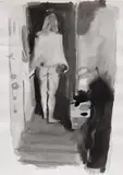 Caroline Walker, Rehearsal 15, 2010, ink on paper