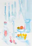Karyn Lyons, Untitled Still Life, 2022, watercolour on card