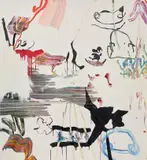 Fiona Rae, Untitled (white), 1990, acrylic on canvas