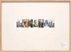 Gilbert&George, HUMAN, 1980, postcards on board, in artist's frame