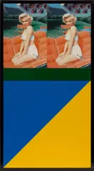 R.A. Sir Peter Blake, M.M. Blue & Yellow, 1990, photo collage and enamel on panel, in artist's frame