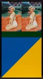 R.A. Sir Peter Blake, M.M. Blue & Yellow, 1990, photo collage and enamel on panel, in artist's frame