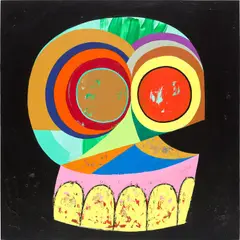 Jonathan Edelhuber, Quarantine Skull, 2020, acrylic on panel
