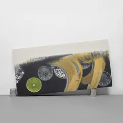 Kelley Walker and Wade Guyton, Untitled, 2008, offset digital inkjet print on drywall and 2 aluminium cans