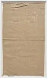 Untitled (Sack #7) by Matias Faldbakken, 2013, acrylic molotov tagger pen on canvas sack, in artist's frame, offered Apr 2024