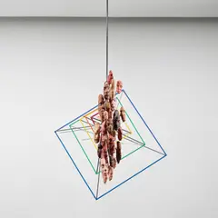 Evan Holloway, Untitled, 2003, steel, plaster, paint and papier maché