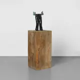 Klara Kristalova, A little sculpture about falling in love, 2002, stone, wood, motor