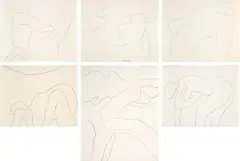 Roger Hilton, Six works: (i-xi) Untitled, 1969, (i-iv, vi) graphite on paper (v) pen on paper