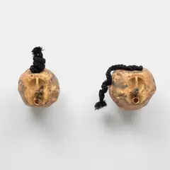 Romuald Hazoumè, Frappé, 2000, plastic, fabric and metal, in 2 parts