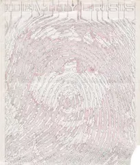 Jim Shaw, Study for 'Identity Crisis', 1987, graphite and coloured pencil on paper