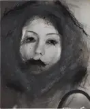 Arnulf Rainer, Ohne Titel, 1973, oil and grease pencil on photograph mounted on aluminium plate