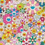 Flower Smile by Takashi Murakami, 2011, offset lithograph in colors on wove, sold Apr 2024