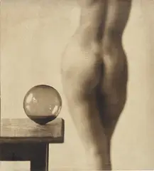Stephane Graff, Nude with Sphere #2, 1995, silver gelatin print on canvas